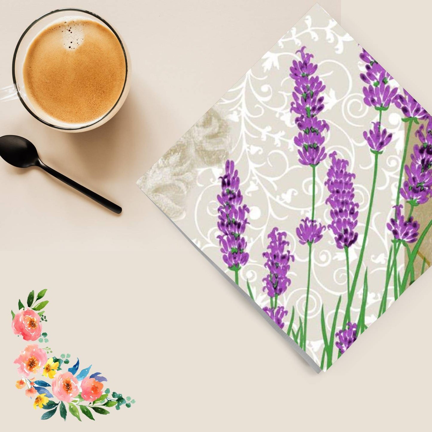 Lavender Disposable Lunch Paper Napkins 20 Ct Tablesettings Nicole Fantini Collection   