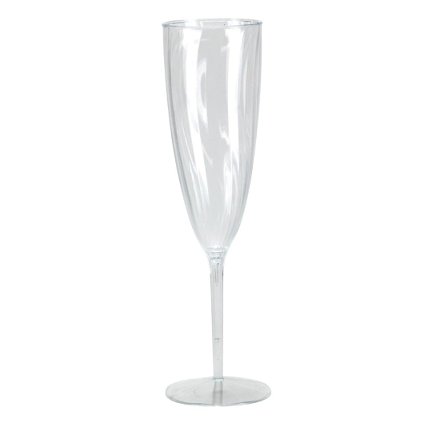 9 oz. Clear Stemless Plastic Champagne Flutes (48 Glasses)