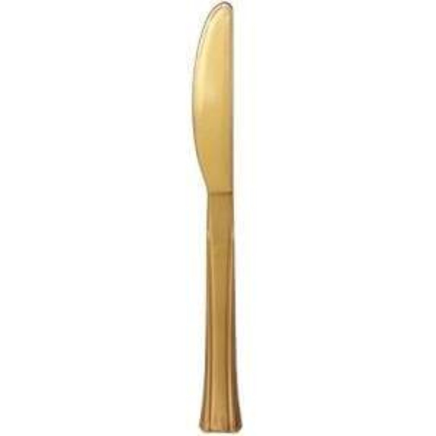 Lillian Tablesettings Extra Strong Quality Gold Premium Plastic Knives Cutlery Lillian   