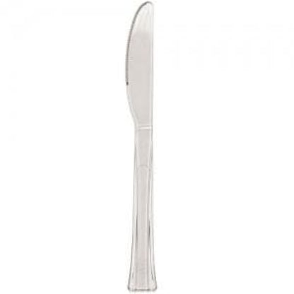 Lillian Tablesettings Extra Strong Quality Premium Clear Plastic Knives Cutlery Lillian   