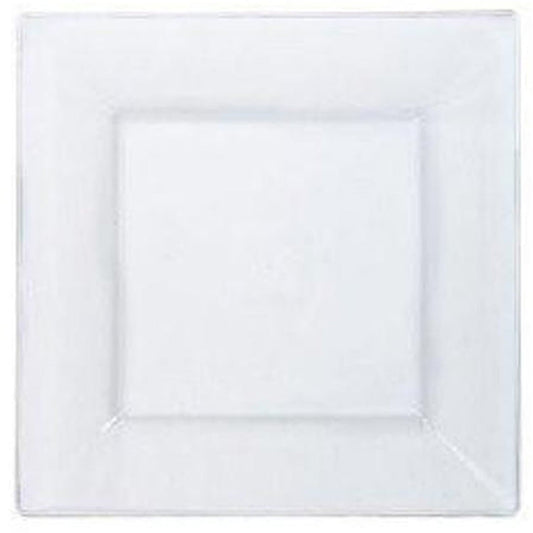 Lillian Tablesettings Square Plastic Dinner Plates Clear 10.75" Plates Lillian   