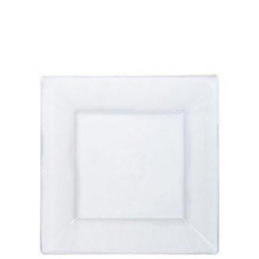 Lillian Tablesettings Square Plastic Dinner Plates Clear 6.5" Plates Lillian   