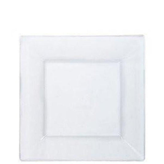 Lillian Tablesettings Square Plastic Dinner Plates Clear 8" Plates Lillian   