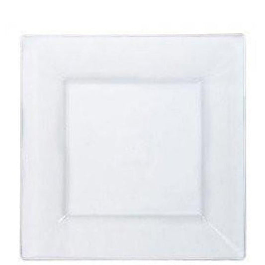 Lillian Tablesettings Square Plastic Dinner Plates Clear 9.5" Plates Lillian   