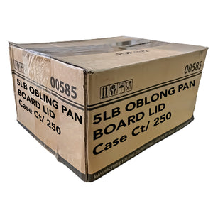 Case of Aluminum - 9¾" x 7¼" - Disposable - Board Lid for 5Lb Oblong Pan | 250 ct. Disposable Nicole Collection   