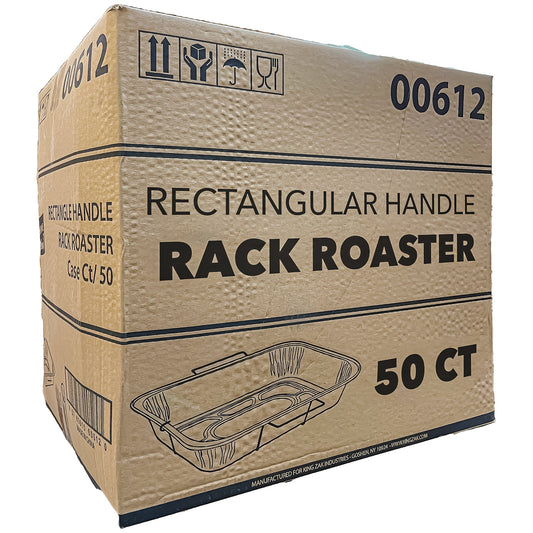 *WHOLESALE* Heavy Duty Aluminum Rectangular Rack Roaster with Handle |50 ct/case Disposable JetFoil   