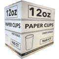 Case of Paper - 12 oz. - Disposable - Coffee Bean Pattern - Hot/Cold Cups | 960 ct. Paper Cups Nicole Home   
