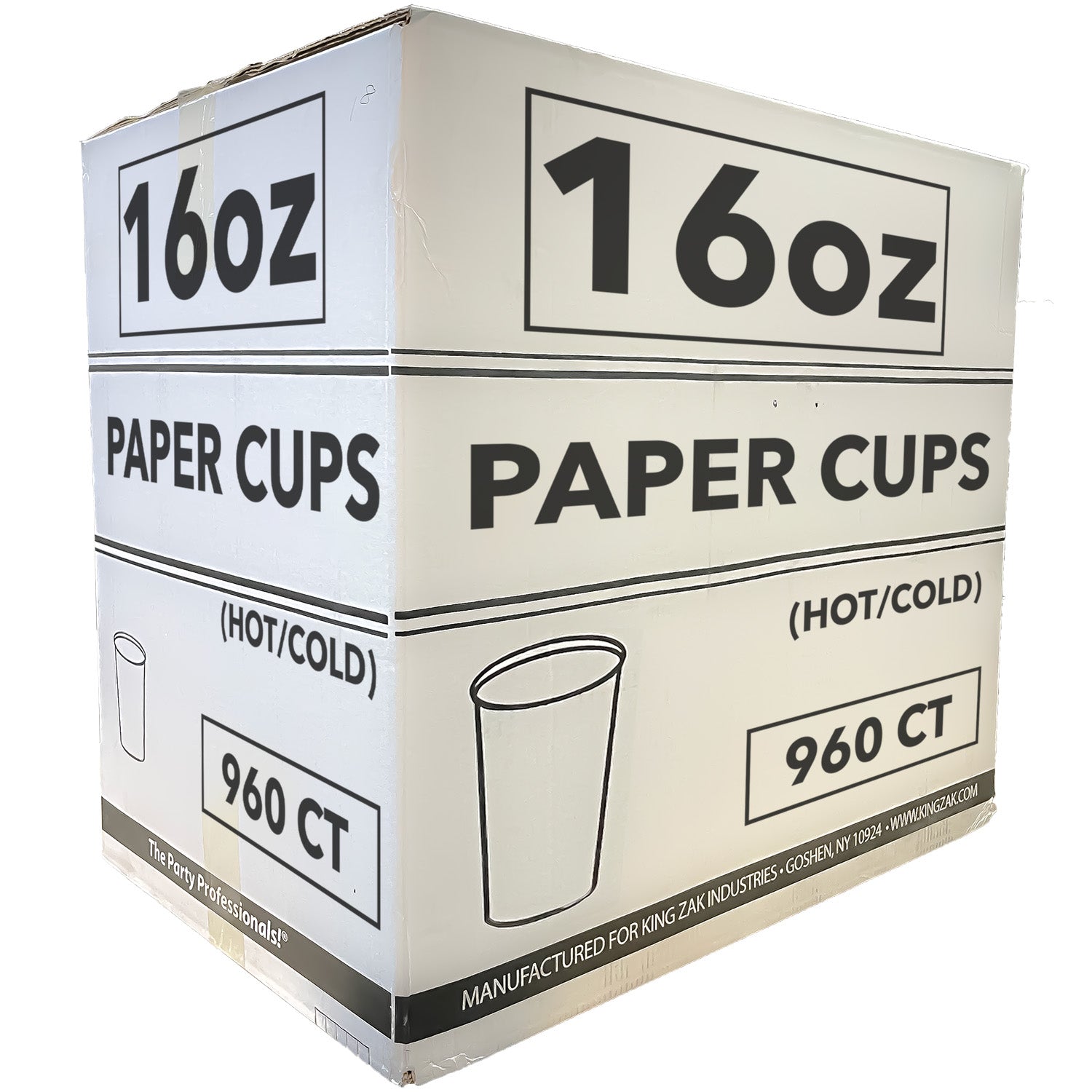 *WHOLESALE* 16 oz. - Disposable - Coffee Bean Pattern - Hot/Cold Cups | 960 ct. Paper Cups Nicole Home   