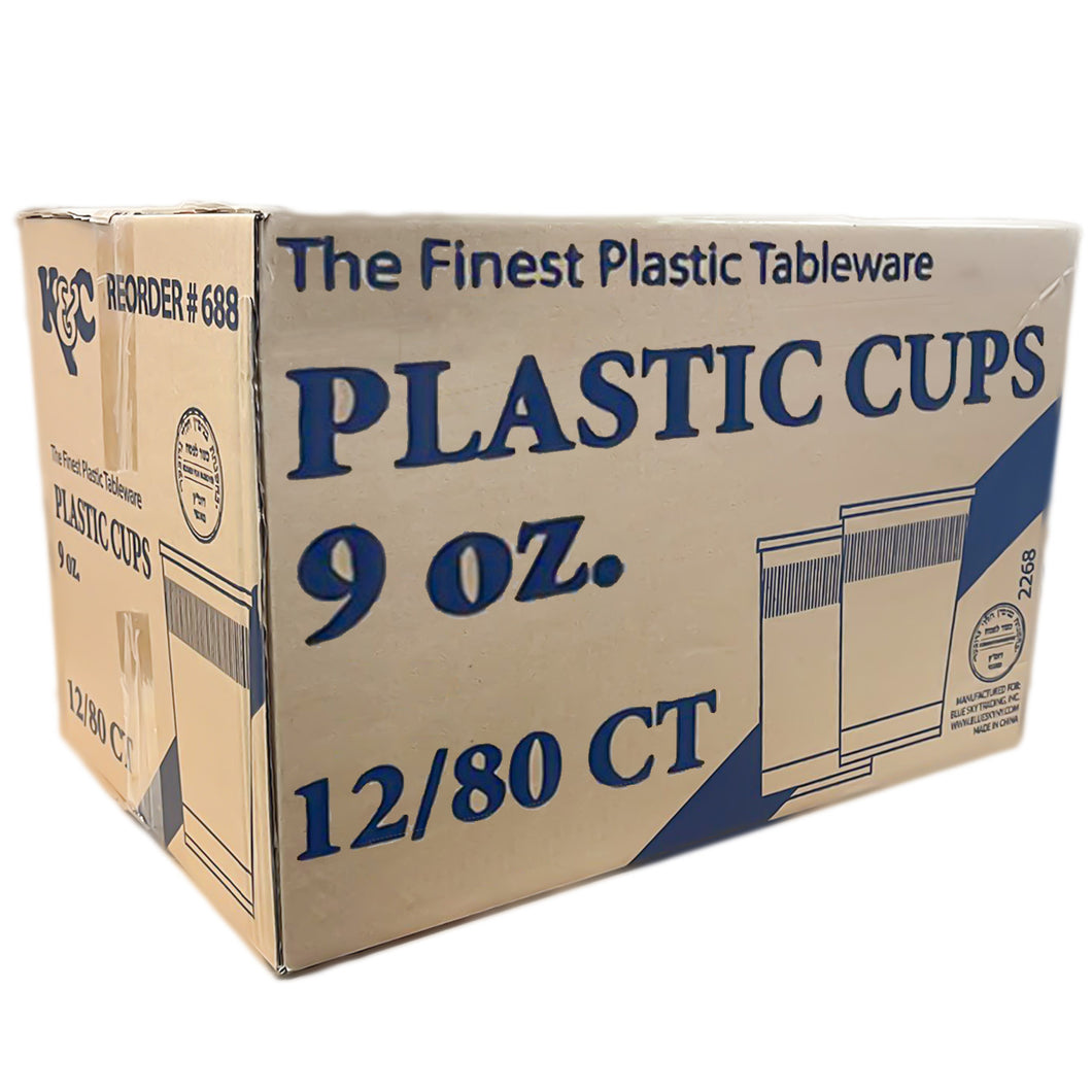 Case of Plastic - 9 oz - Disposable - Clear - Everyday Cups | 960 ct. Cups Nicole Collection   