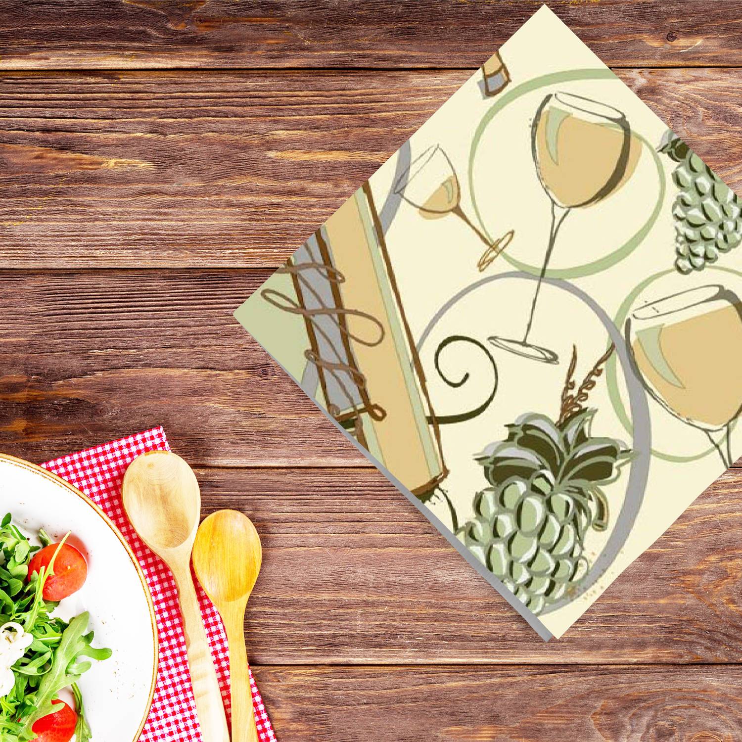 Wine 'N Dine Disposable Lunch Paper Napkins 20 Ct Tablesettings Nicole Fantini Collection   