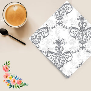 Metallic #1 Disposable Lunch Paper Napkins 20 Ct Tablesettings Nicole Fantini Collection   