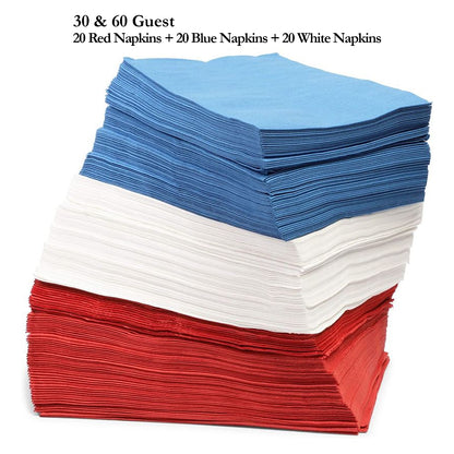 American Flag Themed Red White and Blue Disposable Party Plastic Plates Sets  Nicole Fantini Collection   
