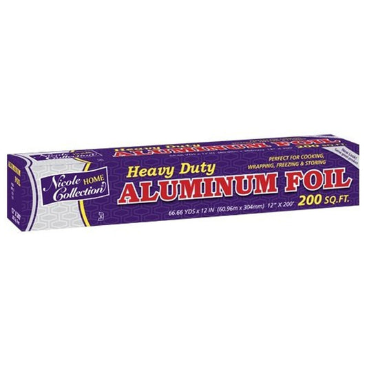 Nicole Home collection HEAVY WEIGHT Aluminum Foil 12" 200Ft Disposable Nicole Collection 1 PACK  