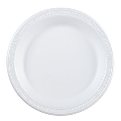 Nicole Home Collection Everyday Dinnerware Foam Plate White 9" Plates Nicole Collection   