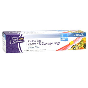 Nicole Home Collection Gallon Size Freezer Storage Bags with Slide Food Storage & Serving Nicole Collection   