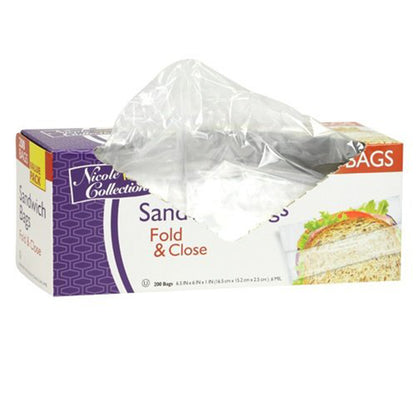 Nicole Home Collection Sandwich Bags Value Pack Fold & Close Bags Food Storage & Serving Nicole Collection   