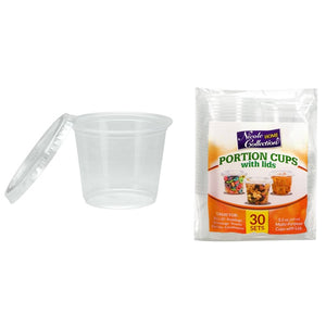 Nicole Home Collection Portion Cups with Lids Clear 2 oz Food Storage & Serving Nicole Collection   