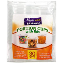 Nicole Home Collection Portion Cups with Lids Clear 5.5 oz Food Storage & Serving Nicole Collection   