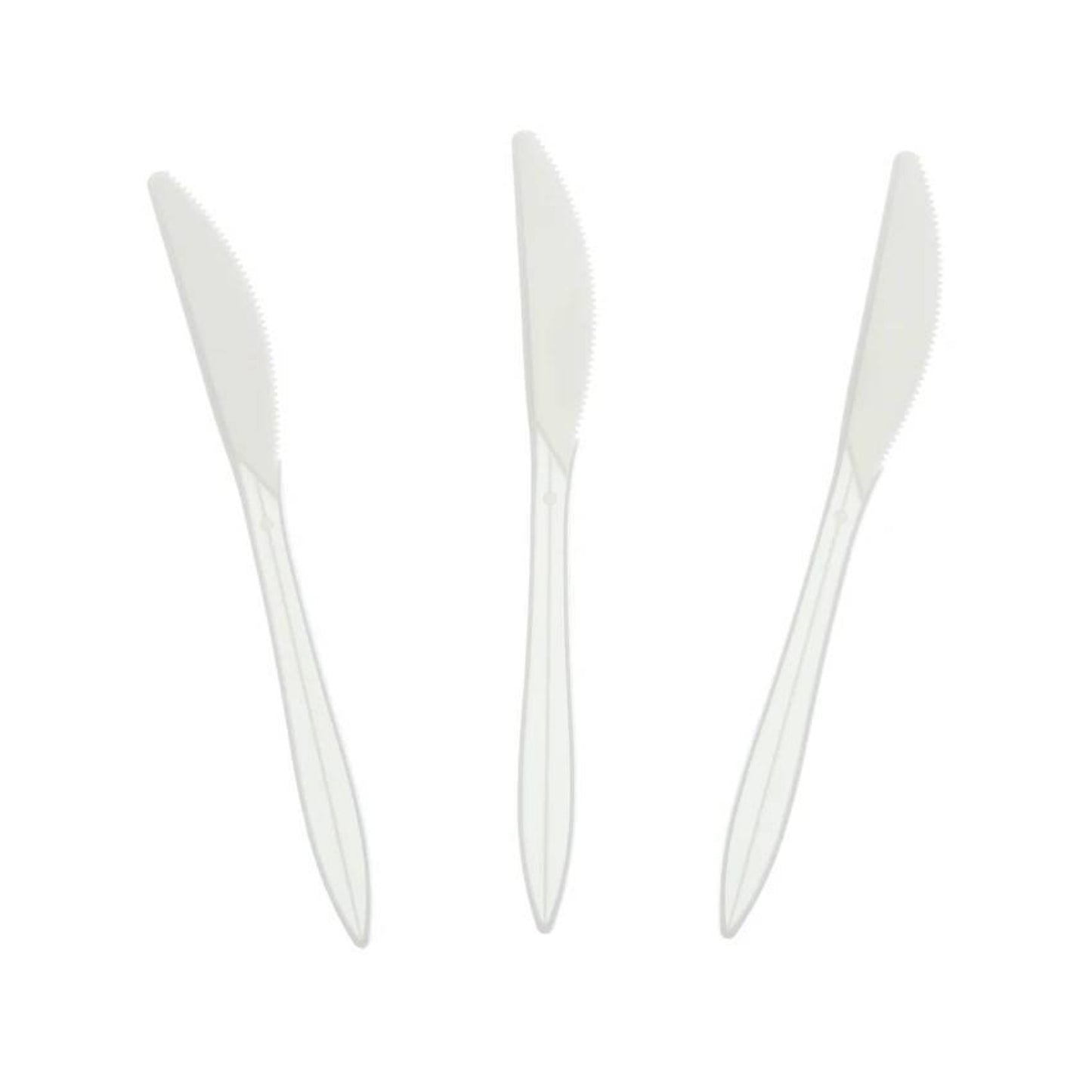 "BULK" White Medium Weight Knife Cutlery Nicole Collection   