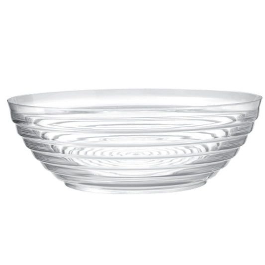 Extra Heavy Weight Plastic Round Clear Ringed Serving Bowl 11" Serverware Party Dimensions 1 Piece  