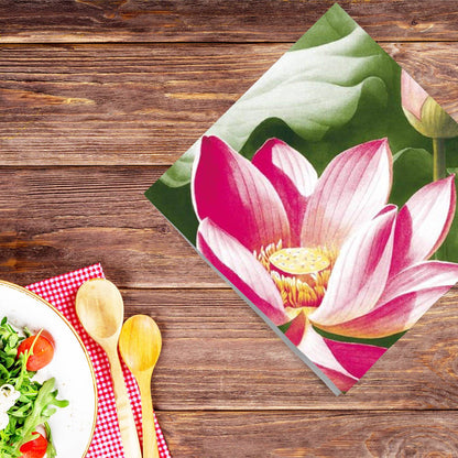 Pink Lotus Disposable Lunch Paper Napkins 20 Ct Tablesettings Nicole Fantini Collection   