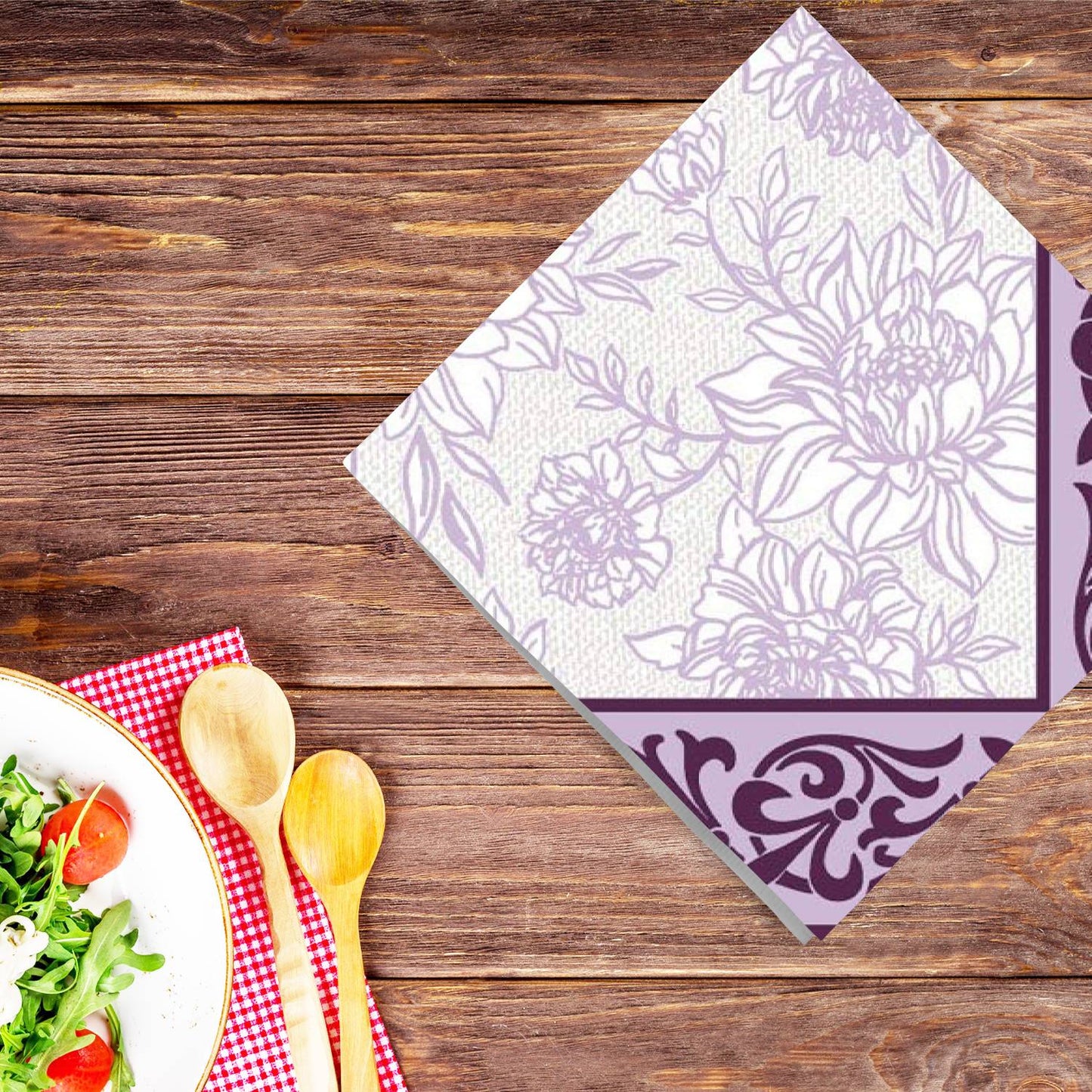 Purple Petal Pride Disposable Lunch Paper Napkins 20 Ct Tablesettings OnlyOneStopShop   