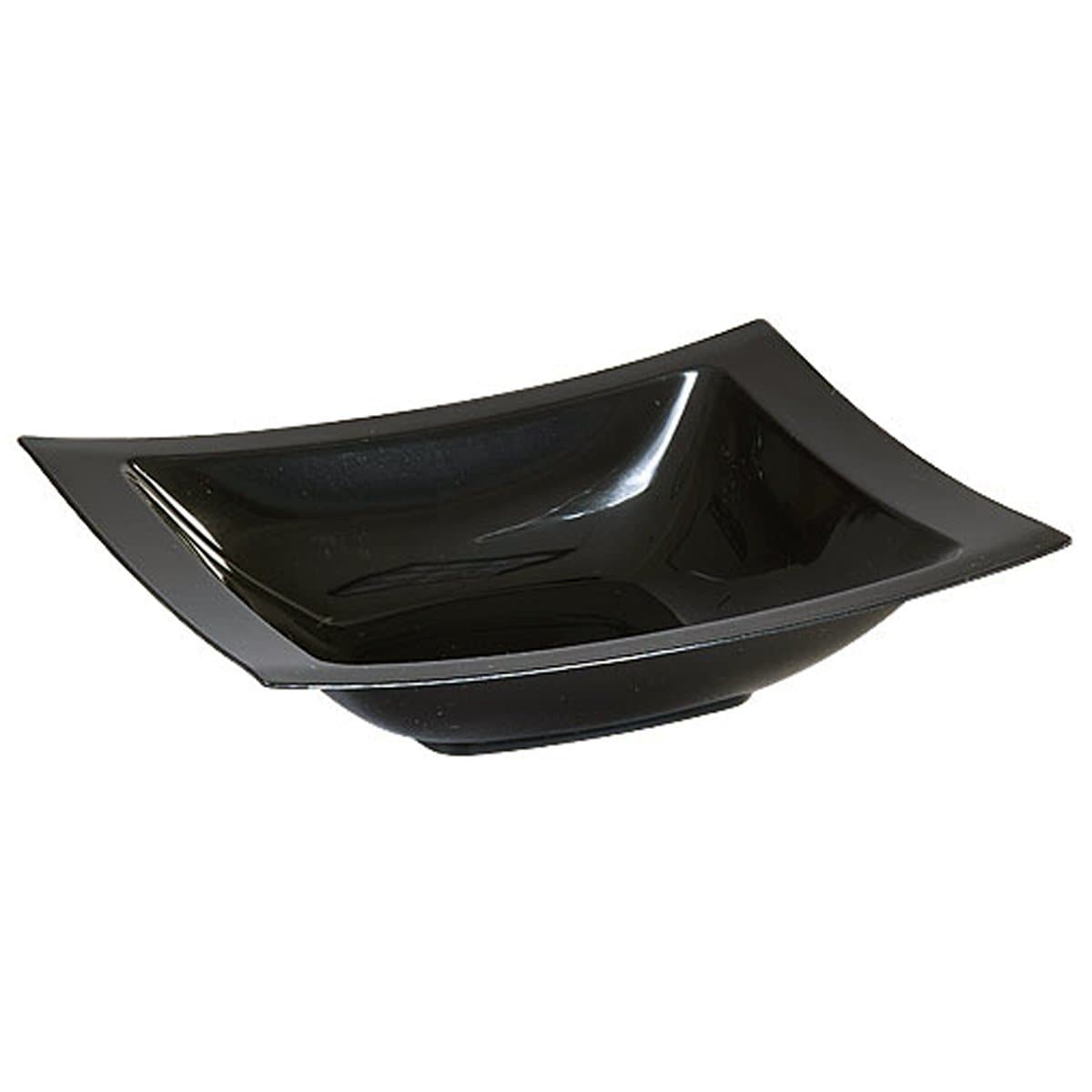 Rectangular Plastic Dessert Bowls Black 5 oz Bowls Lillian Tablesettings   