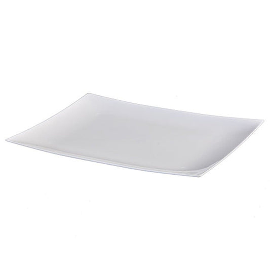 Rectangular Plastic Entree Plates Pearl 11.75" Plates Lillian Tablesettings   