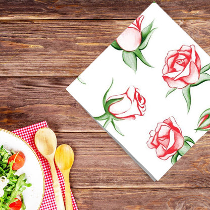 Rose Explosion Disposable Lunch Paper Napkins 20 Ct Tablesettings Nicole Fantini Collection   