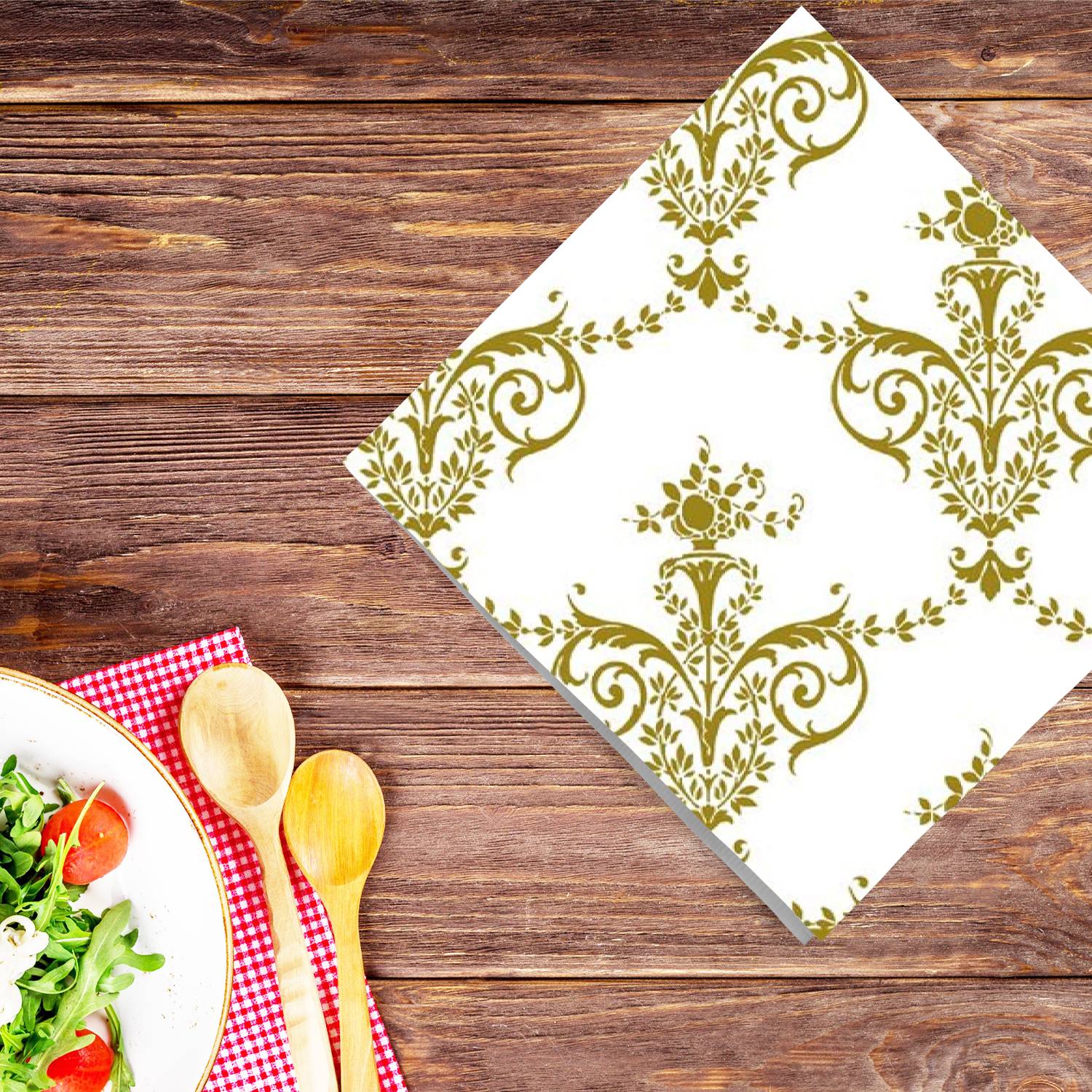Royal Fleur-de-lis Disposable Lunch Paper Napkins 20 Ct Tablesettings Nicole Fantini Collection   