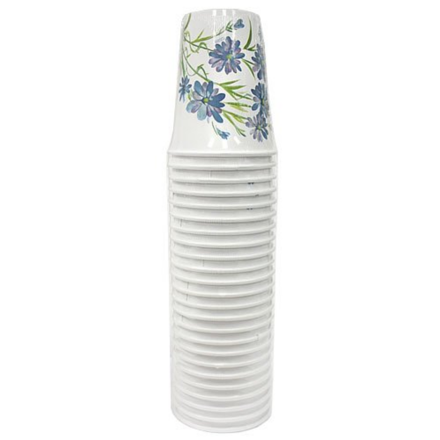 Paper Cup Hot Cold Cup Blue Floral 12 oz  24 Count Paper Cups Nicole Home   