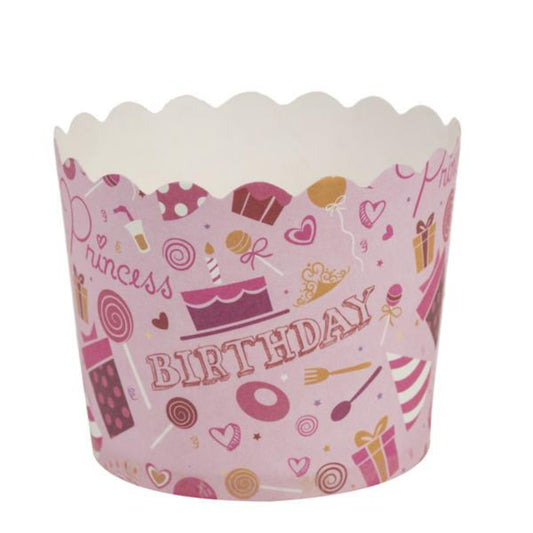 Simcha Collection Pink Bday Baking Cups 20CT Food Storage & Serving Blue Sky   