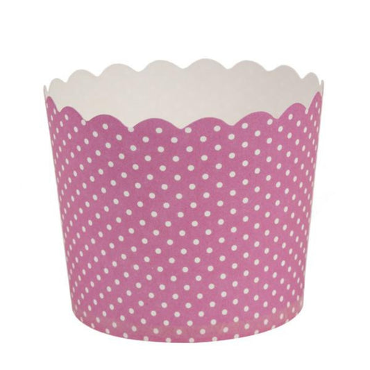 Simcha Collection Pink Polka Dots Large Baking Cups 20CT Food Storage & Serving Blue Sky   