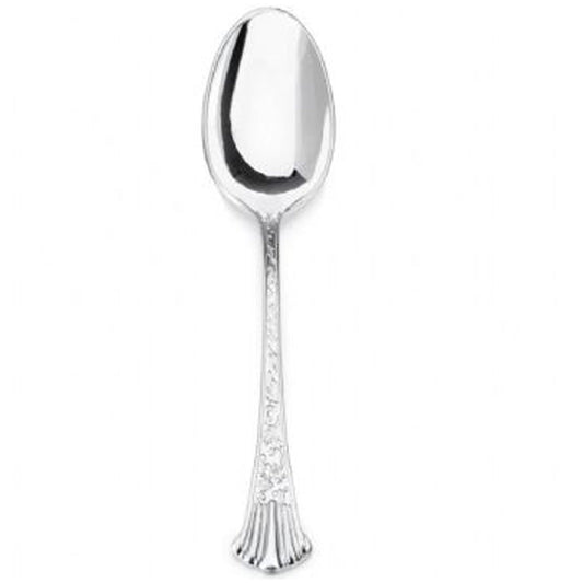 SALE Simcha Silver Plastic Soup Spoons 20Ct Silverware Blue Sky   