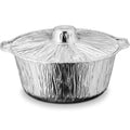 Jet Foil Aluminum Disposable Pots With Lids (Small) 8.25X3.75  3.5 Quart Disposable Blue Sky   