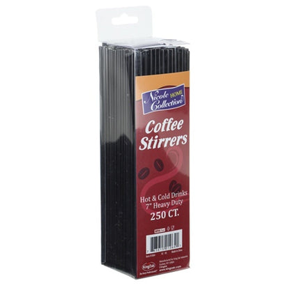 Heavy Duty Coffee Stirrer Straws - Black - 7" Tops & Straw Nicole Collection   