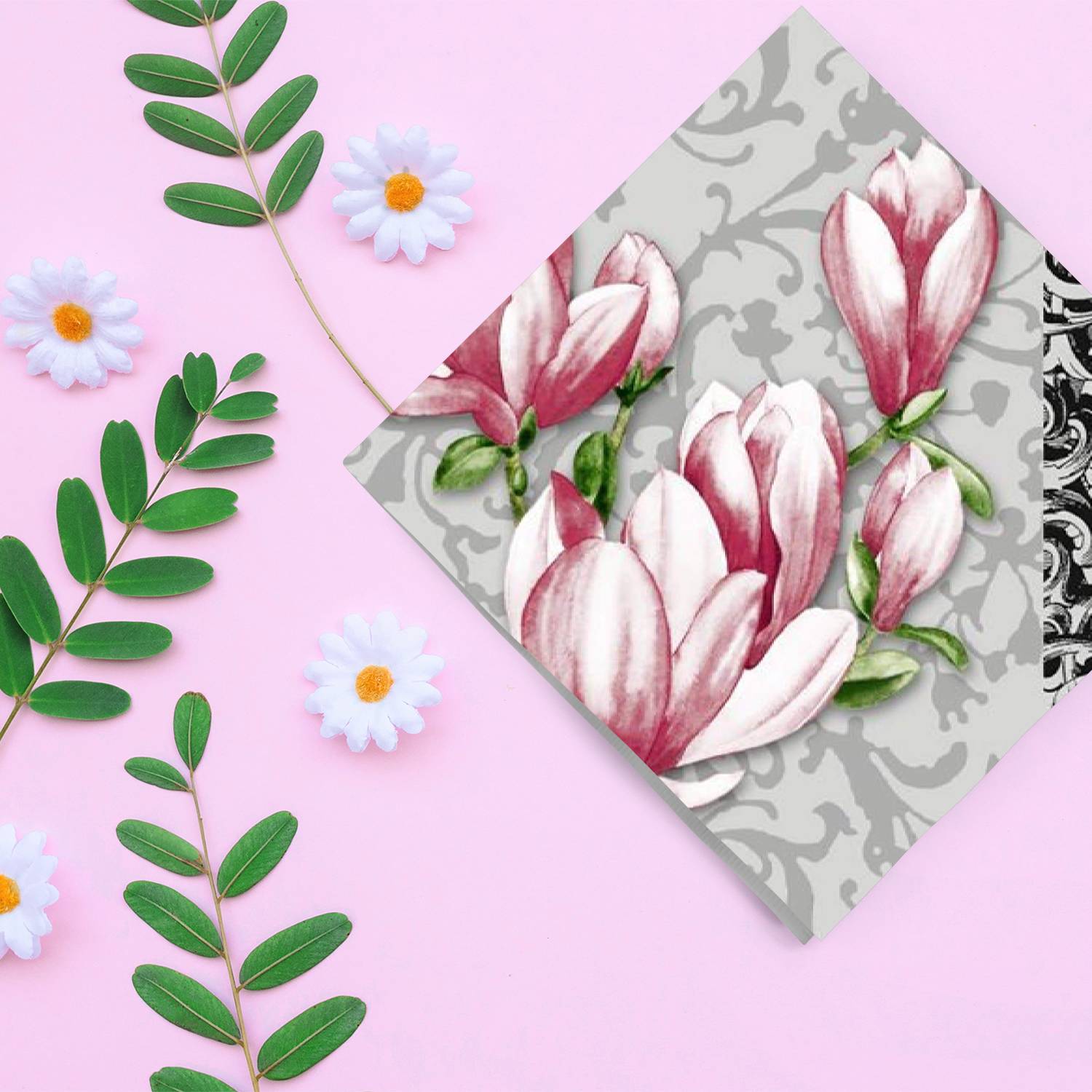 Timeless Tulip 1 Disposable Lunch Paper Napkins 20 Ct Tablesettings Nicole Fantini Collection   