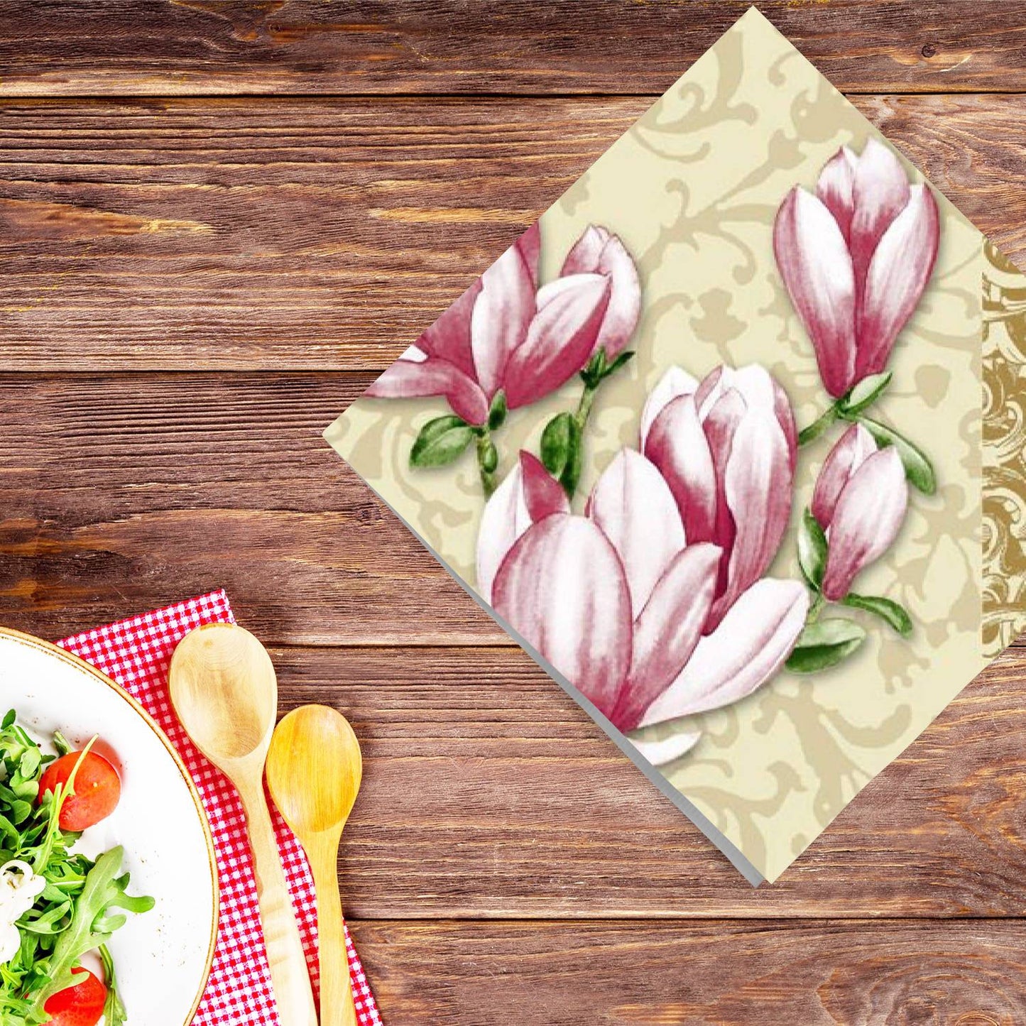 Timeless Tulip 2 Disposable Lunch Paper Napkins 20 Ct Tablesettings Nicole Fantini Collection   