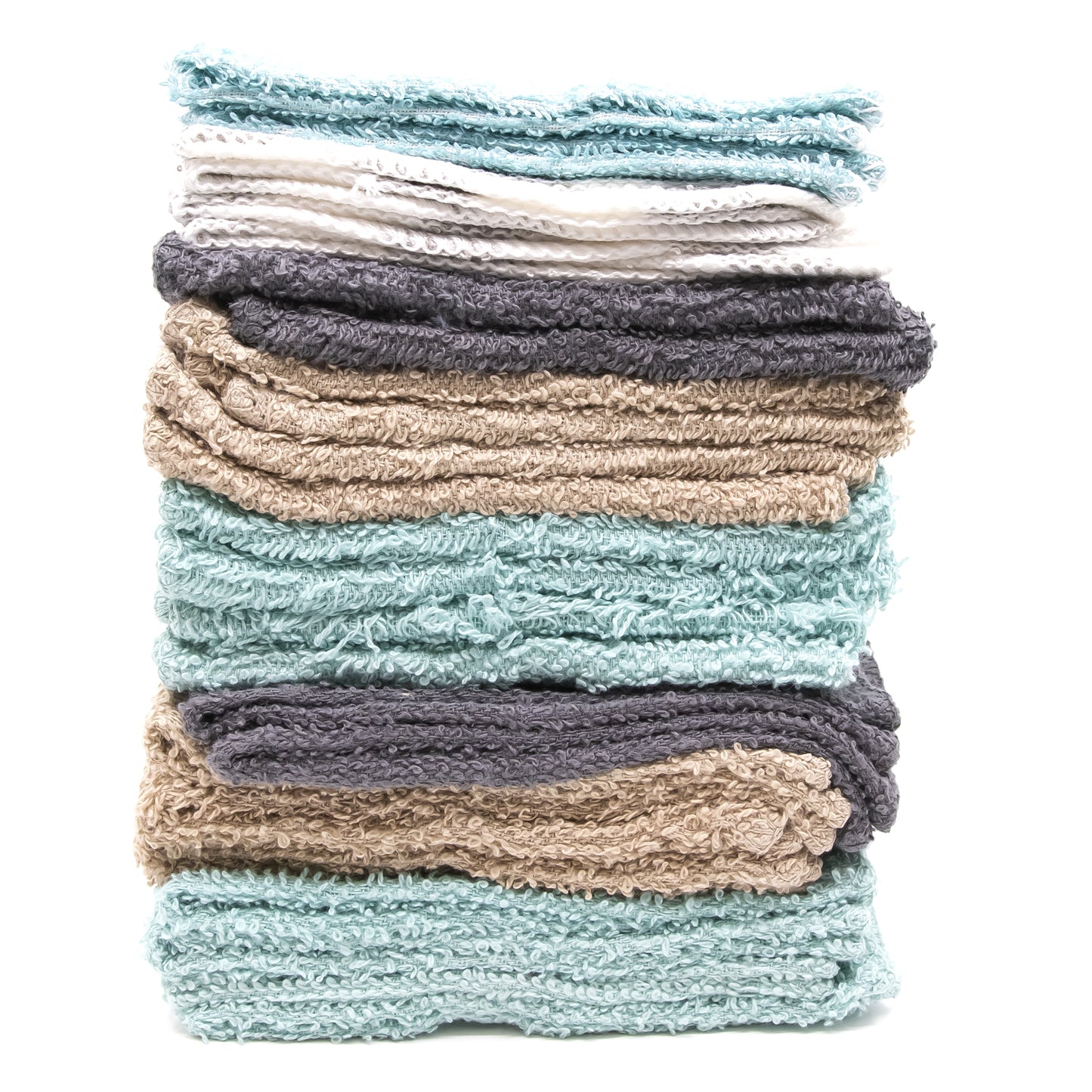 100% Cotton Assorted Color Wash Cloths | 8 Ct. Household OnlyOneStopShop   