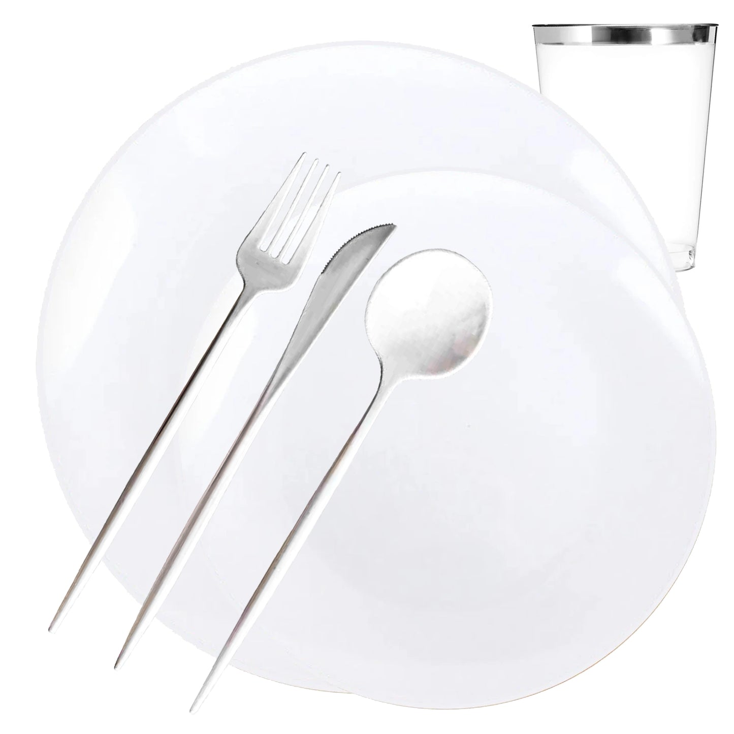 "BULK" Organic Collection White Dinner Plate Tableware Package Set Plates Decorline 40  