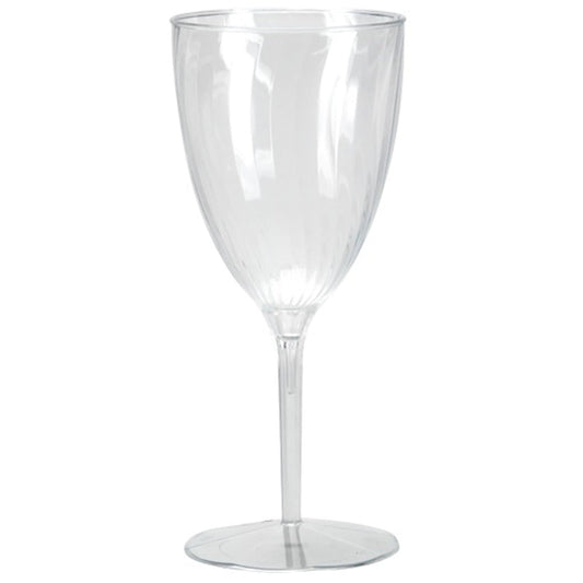 Elegant Plastic Wine Glasses Goblets 8 oz Cups Lillian   