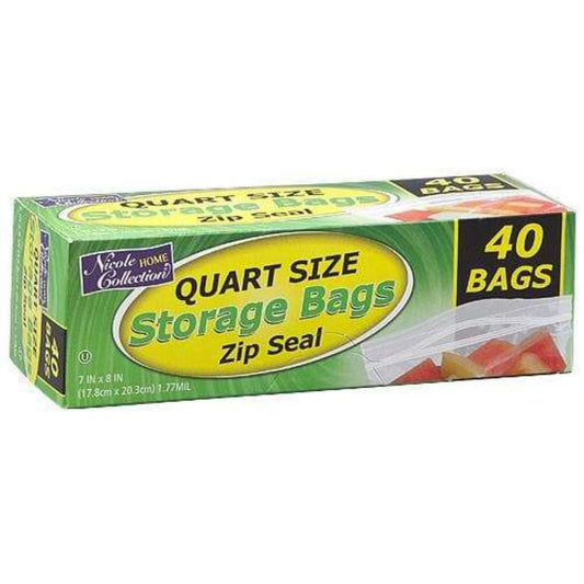 Zip Seal Storage Quart Size Bags Food Storage & Serving Nicole Collection   