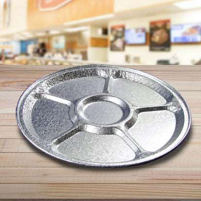 Disposable Aluminum 12" Lazy Susan/Compartment Platter Disposable Nicole Collection   