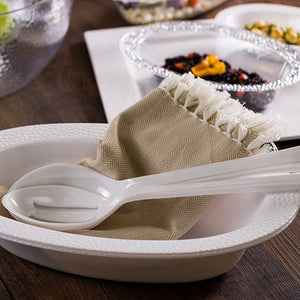 Pearl Plastic Slotted Salad Heavy Weight Serving Spoon 12" Serverware Lillian   
