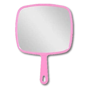 Hand Mirror, Pink Handheld Mirror with Handle, 6.3" W x 9.6" L  OnlyOneStopShop   