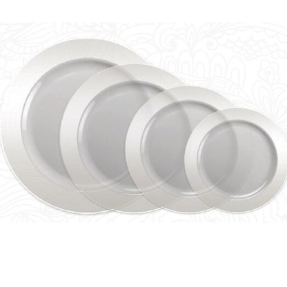 "BULK" Magnificence Heavy weight 10.25" Plastic Dinner Plate Value pack Clear Plastic Plates Lillian Tablesettings   