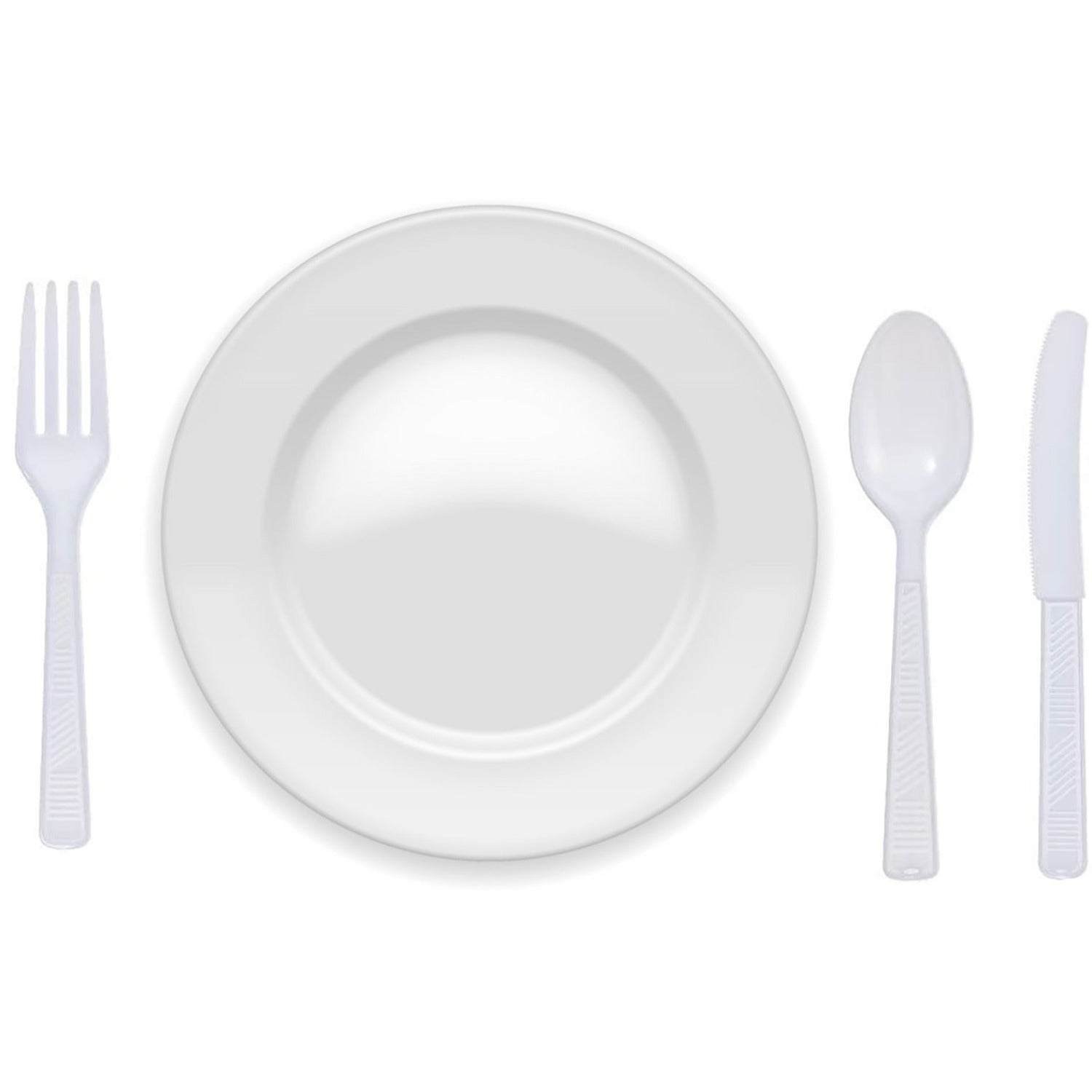 White Combo Cutlery Cutlery Party Dimensions   