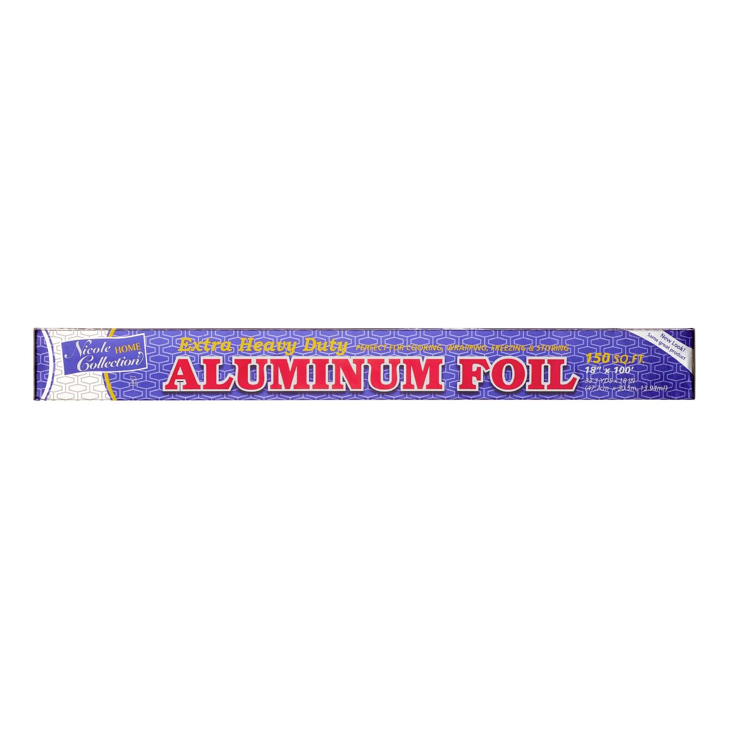 Nicole Home Collection Aluminum Foil Roll 18" 150 SQ FT Disposable Nicole Collection   