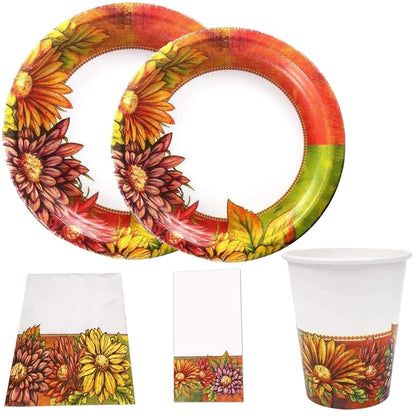 Floral Art Premium Heavyweight Paper Cups 9oz 24 Count Disposable Hanna K   