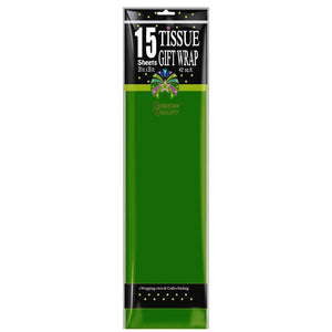 Green Premium Quality Tissue Gift Wrapping Paper 20" x 20" | 15 Sheets  OnlyOneStopShop   